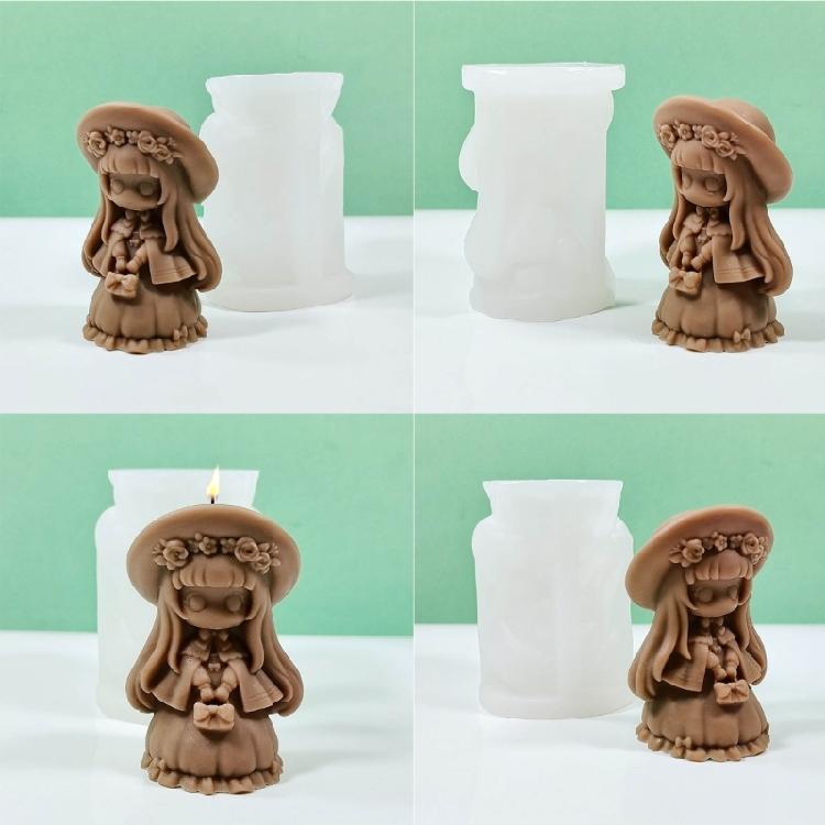 3D Girl Silicone Candle Mold DIY Aromatherapy Gypsum Crystal Epoxy Resin Molds
