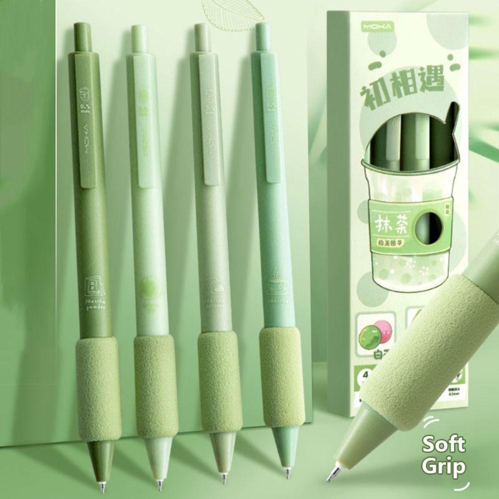 4PCS/Set ST Tip Neutral Pen Press Type Ballpoint Pen Quick Drying Gel Pen  Student Specific