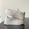 Retro shallow mouth white shoes women's 2025 summer new single shoes flat bottom casual versatile breathable hollow white shoes women