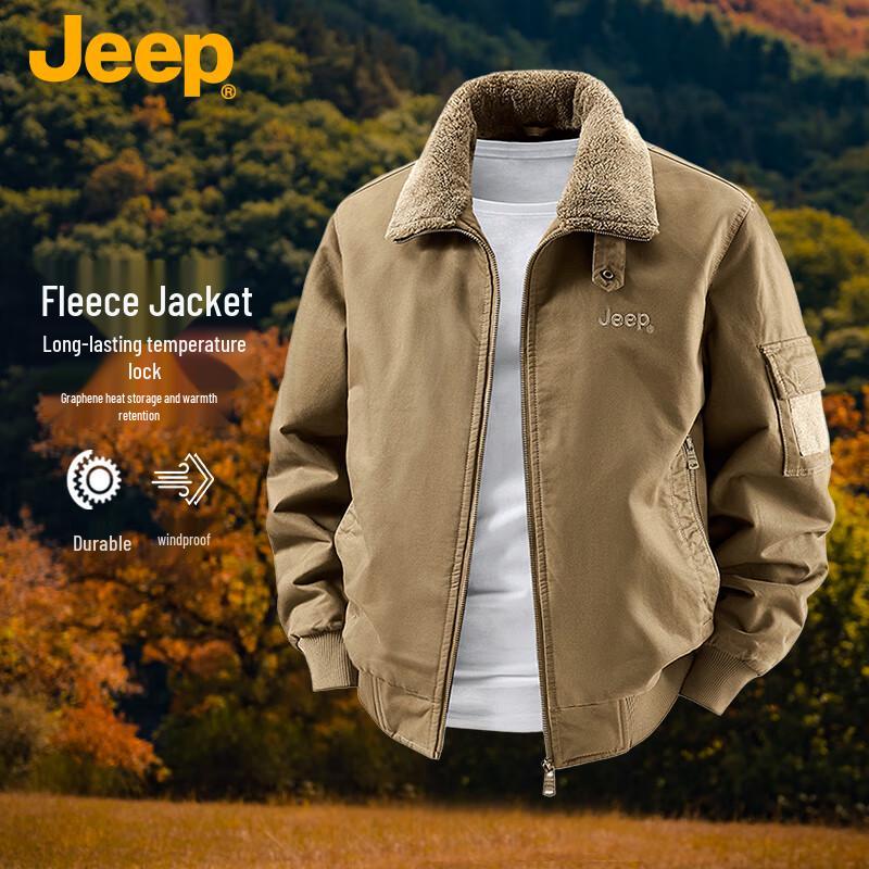 

JEEP Men s American Style Warm Fleece-Lined Workwear Jacket 4XL