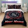 Ajax Amsterdam Custom Name Text Bedding Set 1 Duvet Cover+2 Pillowcases Soccer Logo Personalized Gift For Special Occasion Bedroom Decor