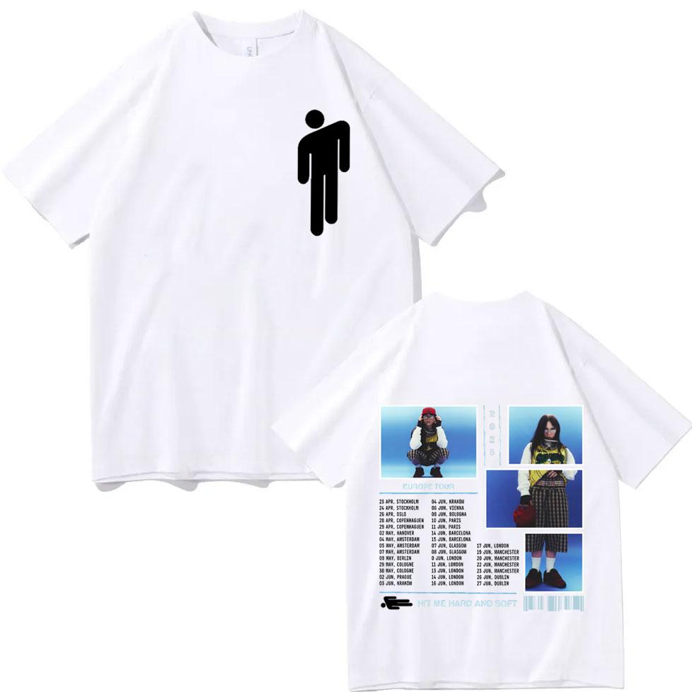 Hit Me Hard and Soft Europe Tour Graphic T Shirts Fashion Pop Music Short Sleeve Tshirt Unisex Women Casual Cotton Tshirts