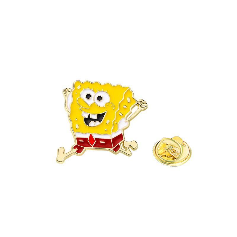 Cute Cartoon SpongeBob SquarePants Brooch Decoration Patrick Star Badge Clothes Bags Accessories Pins Small Gifts