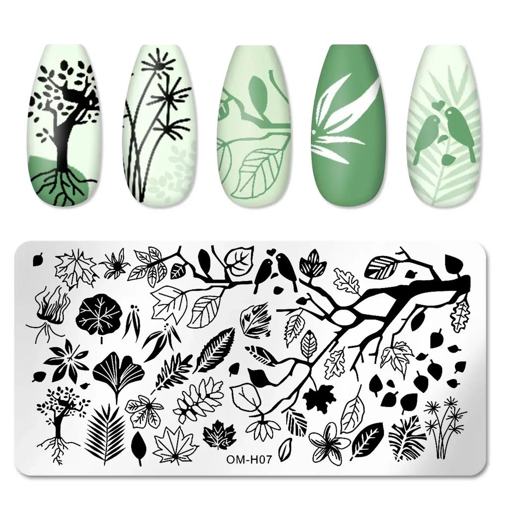 Nagelstempelplatten mit Schlangen- und Leoparden-Motiv, englische Buchstaben, Liebe, Herz, Blätter, Blumen, Design, Druckplatten, Nagelkunst, Schablone, Stempelwerkzeug