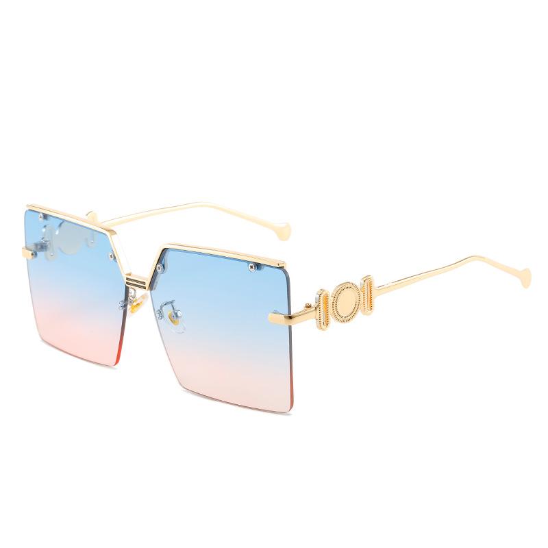 Okulary przeciwsłoneczne z dużymi oprawkami, Spersonalizowane kwadratowe wielokolorowe okulary przeciwsłoneczne dla kobiet
