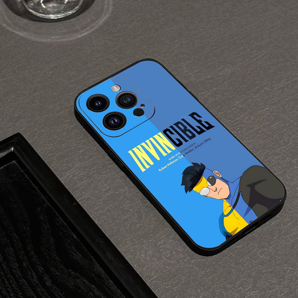 Cool I-InvincibleS Comic Phone Case For IPhone 16,15,14,13,12,11,XS,XR,X,8,7,Pro,Max,Plus,mini Silicone Black Cover