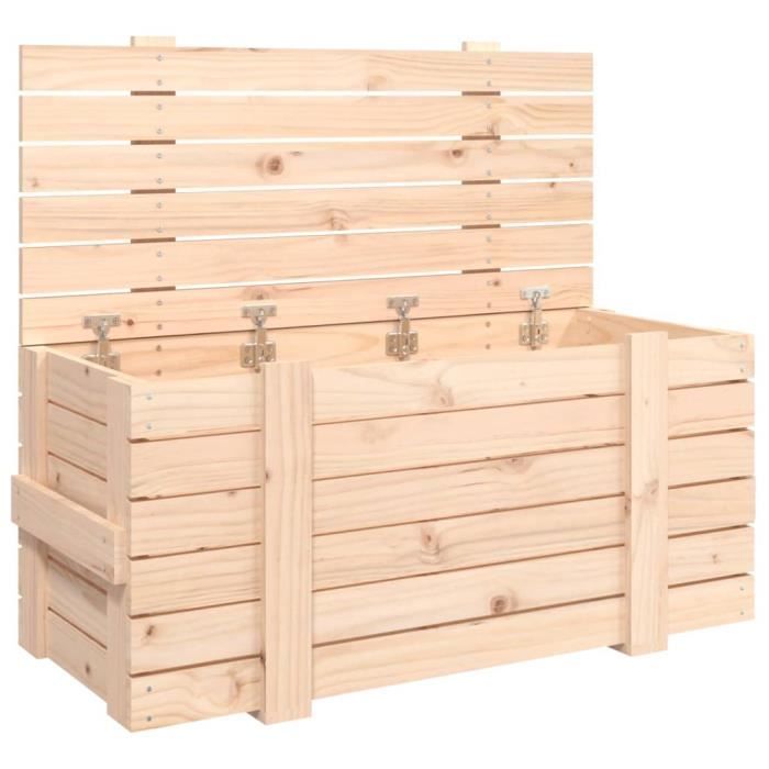 VidaXL Storage Box 91x40.5x42 Cm Solid Pine Wood 824998