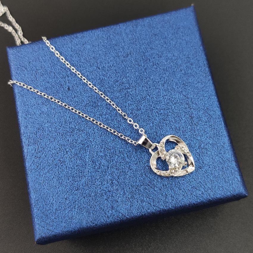 925 Sterling Silver Heart Pendant Necklace for Women - Simple, Versatile Clavicle Chain, Japanese/Korean Style, Perfect Gift for Girlfriend