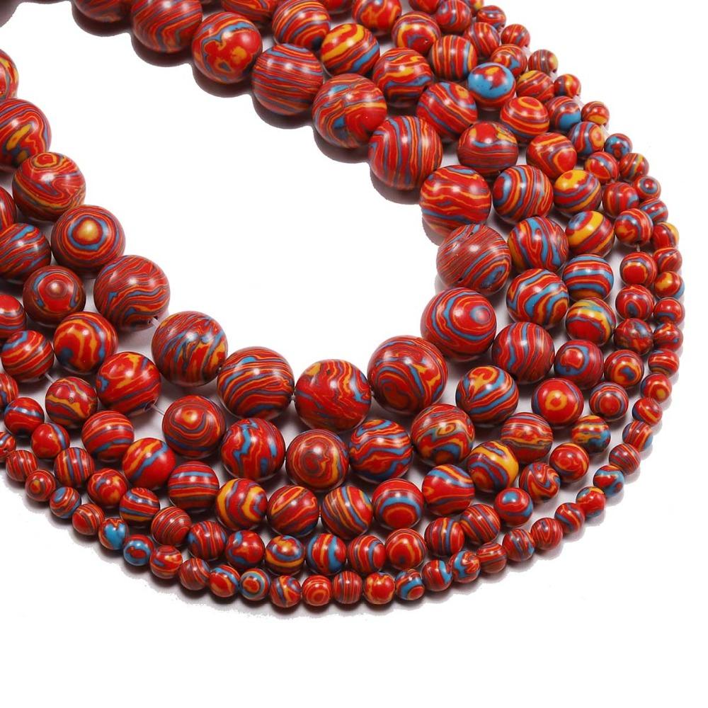 Round Spacer Loose Beads India Bead Multicolor 1strand/lot 4 6 8 10 12 Mm Malachite Bead Jewelry Findings DIY Necklace Bracelet