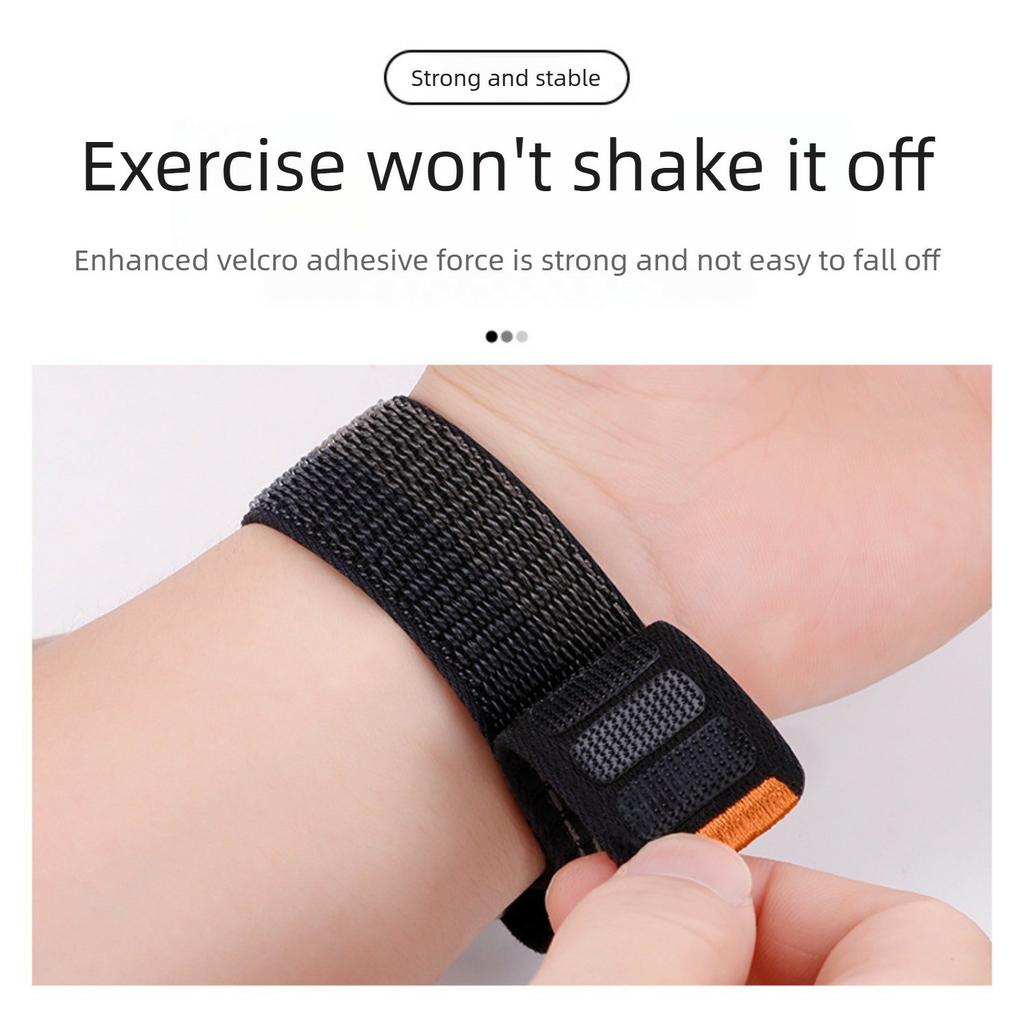 For Samsung Galaxy Watch7 44mm / 40mm Nylon Watch Band 20mm Wave Pattern Magic Tape Closure Wrist Strap