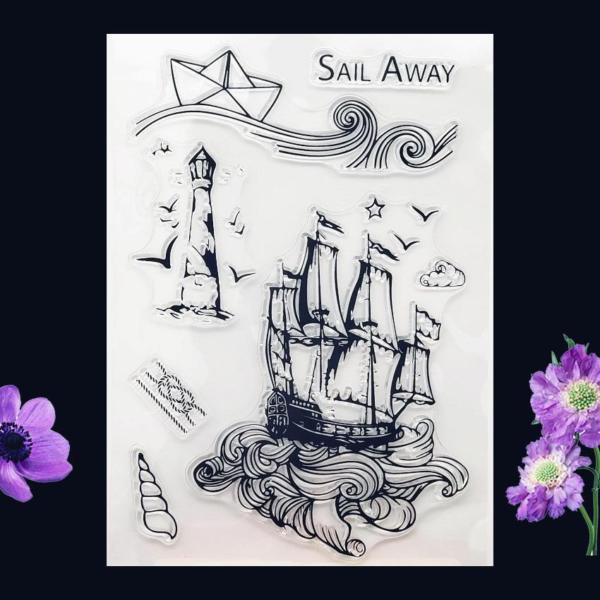 Bus Car Plane Transparent Silicone Clear Stamps for Seal DIY Scrapbooking Photo Album Decor Art Motorcycle Bike Ship Traffic