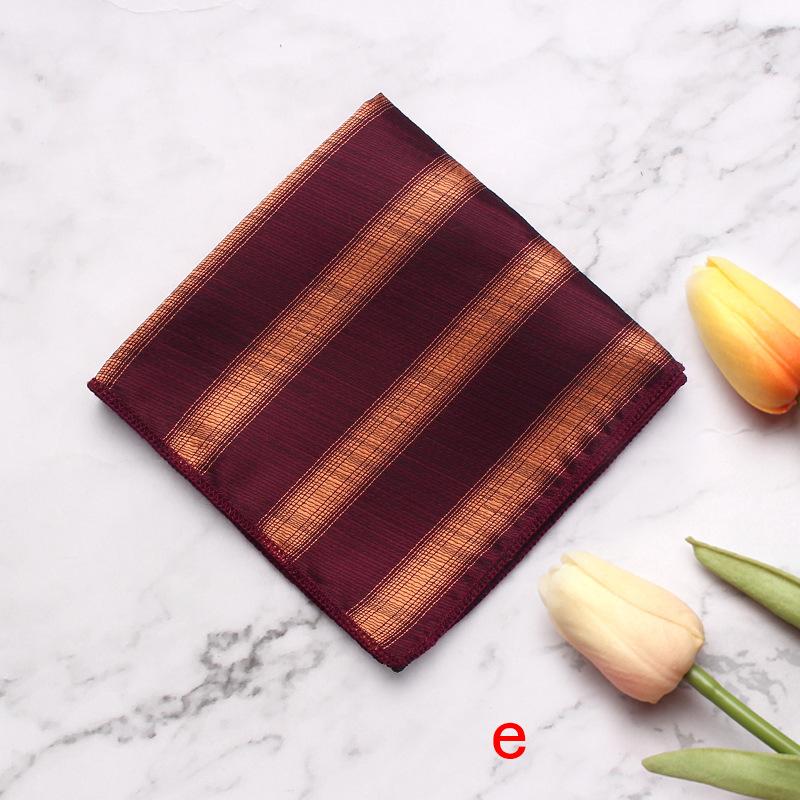 Men'S Dress Business Wedding Suit Pocket Towel Striped Flower Chest Towel Handkerchief Banquet Small Square Towel