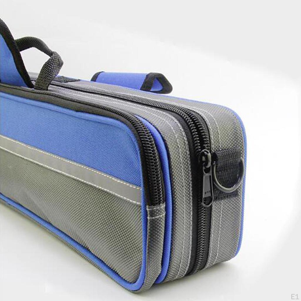 Canvas 17 Hål Flöjtväska Resefodral Tillbehör för Nybörjare, Professionell