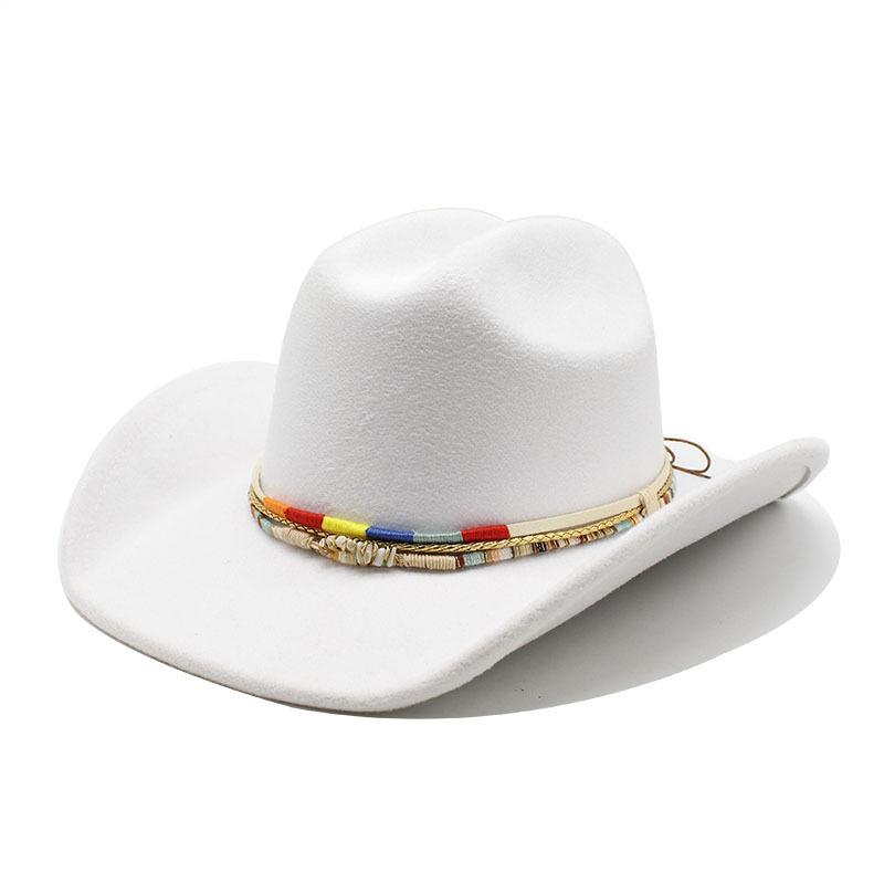 Cowboy Jazz Hat Children'S Tibetan Western Cowboy Hat Woolen British Ethnic Hat Sun Hat Top Hat