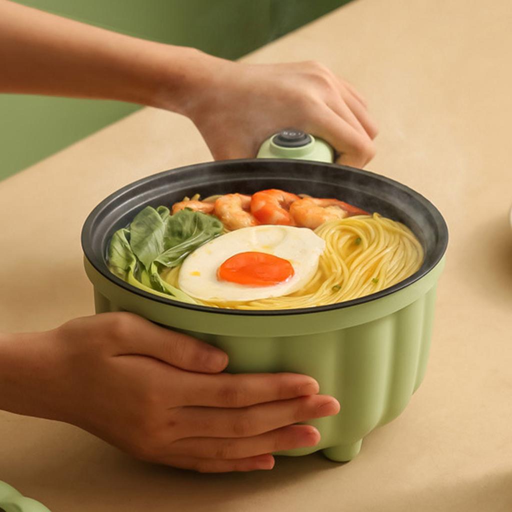 2.0L Electric Cooking Multifunctional 600W Portable Long Handle Hot Pot Noodle Cooker for Dormitory Travel Home