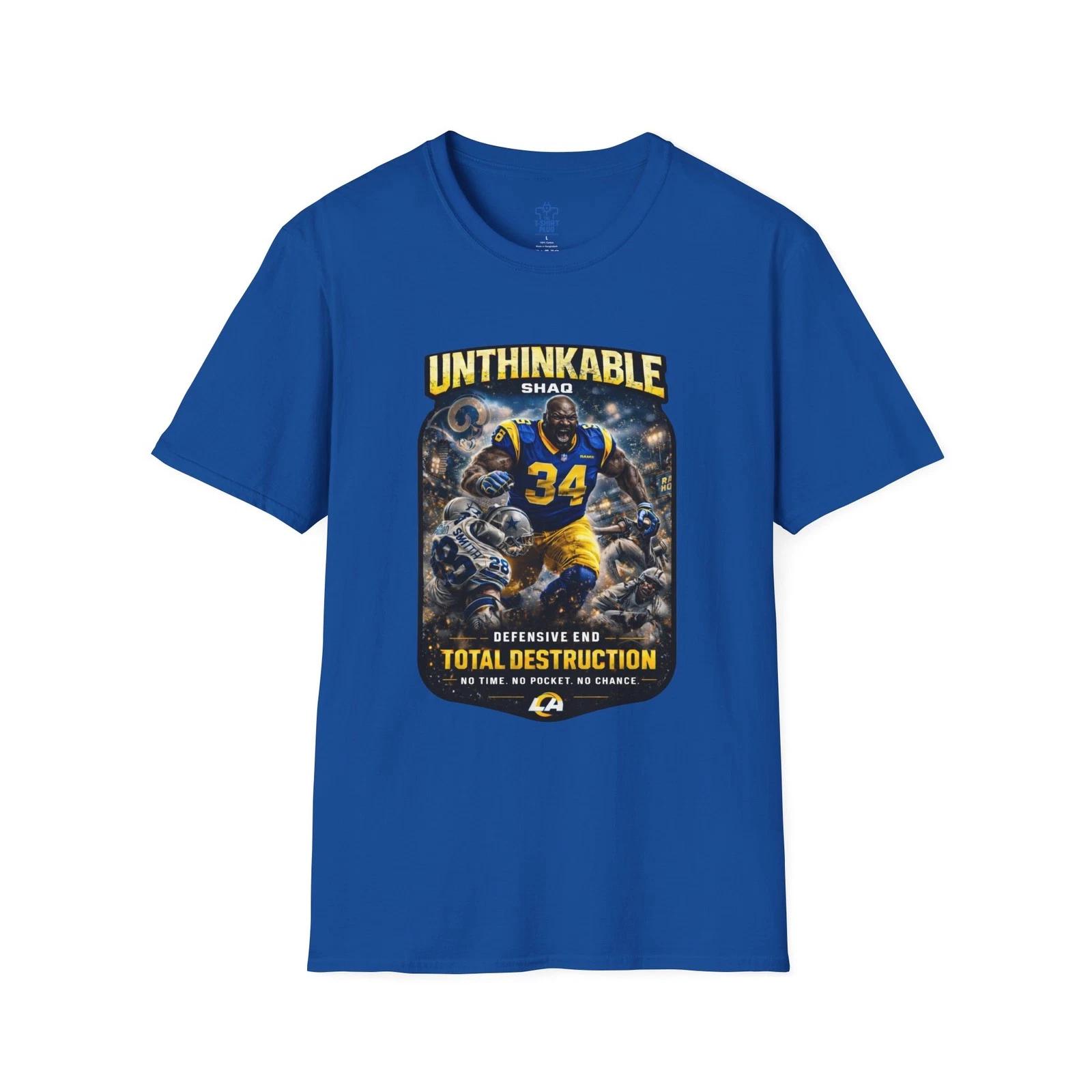 

Unthinkable Shaq DE In Pro Football Total Destruction Unisex Softstyle T shirt S