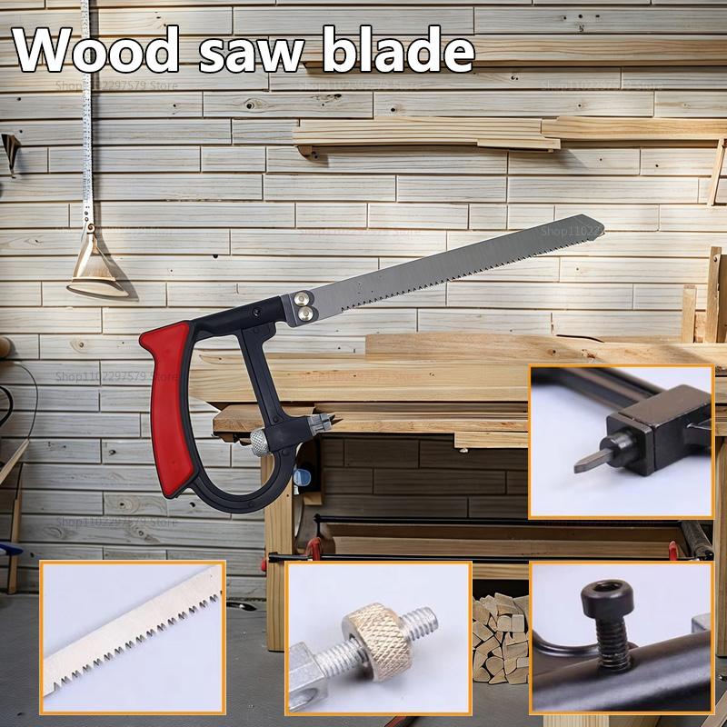 7-in-1 Multifunction Hand Saw Kit with Steel Hacksaw for Metal Wood Glass DIY Crafting Model Making Includes 6 Blades