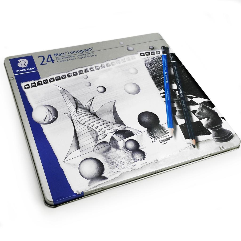 STAEDTLER Pencil Mars Lumograph and Black Drawing Assorted 24 Set 100 G24 S