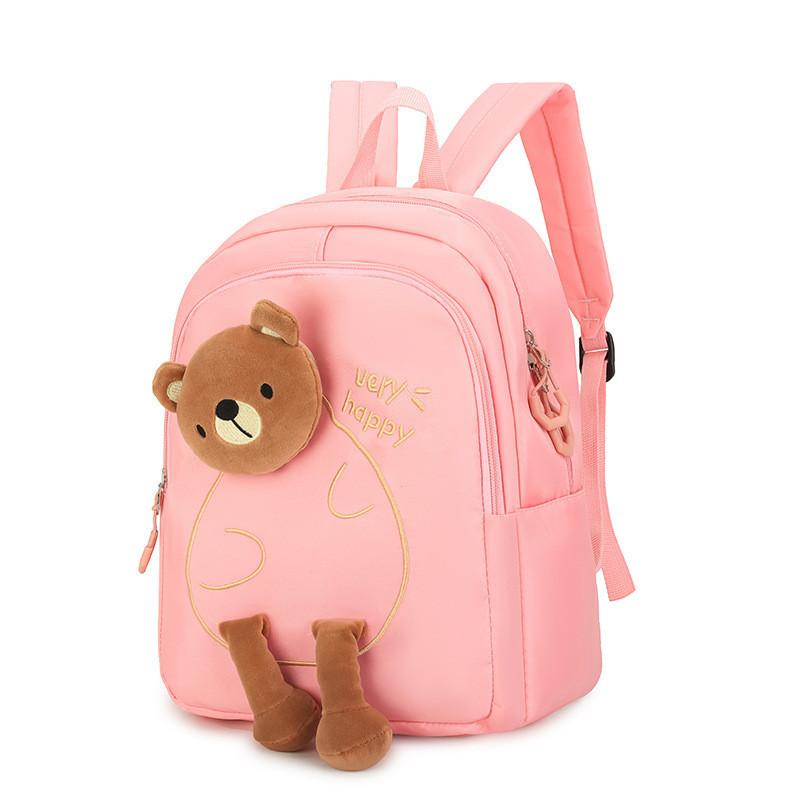 Cute Bear Design School Bag For Children In Kindergarten And Grade School 2024 Trendy Breathable Nylon