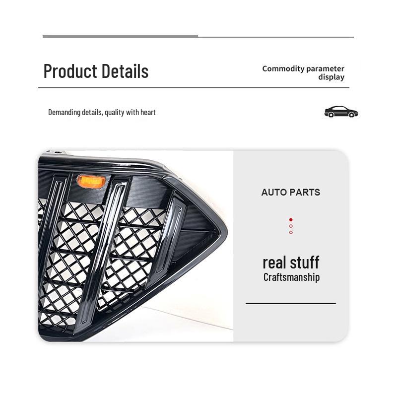 Front Bumper Grille with Lights for 2013-2016 Hyundai Santa Fe