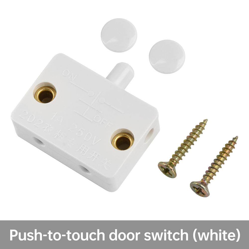 

Automatic Reset Switch 1A 250V Closet Cabinet Light Switch Household Cabinet Door Control Switch Wardrobe Light Switch