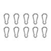 10Pcs Carabiner Clip Spring Snap Hook Stainless Steel Safety Buckle Lock for Hiking