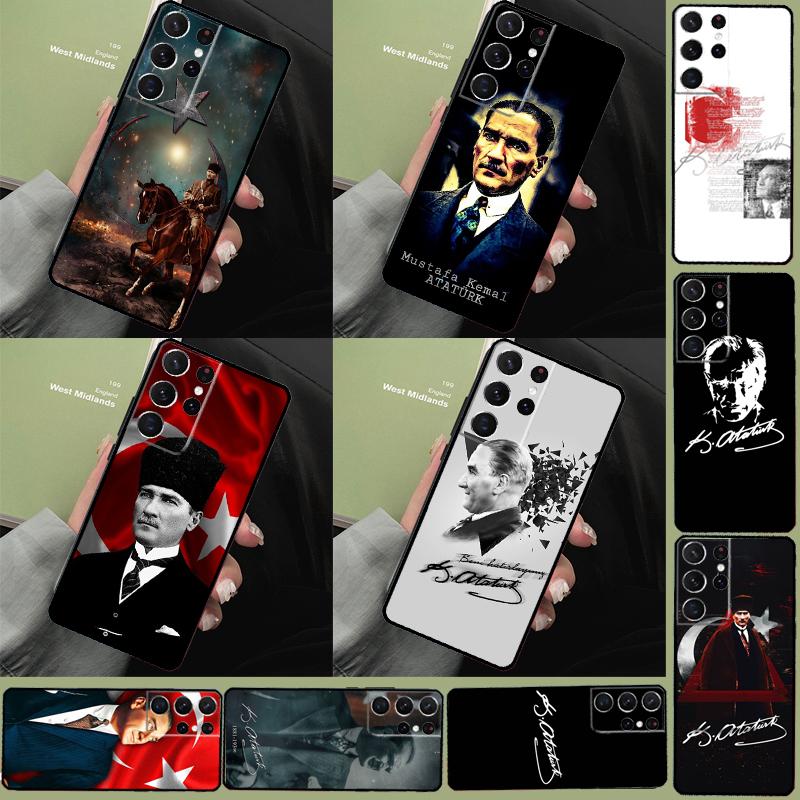 Turkey Mustafa Kemal Ataturk Case For Samsung Galaxy S23 S22 S21 Ultra S20 FE S8 S9 S10 Note 10 Plus Note 20 Ultra Cover