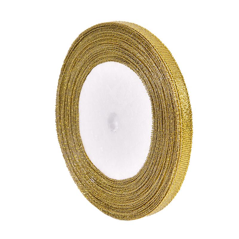 25yards /Roll Silver/Gold Silk Satin Ribbon For Party Home Wedding Decoration