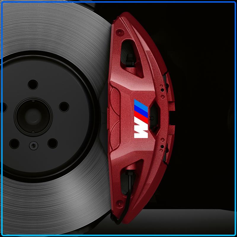 6pcs/Set Sport Car Brake Caliper 3D Sticker Auto Wheel Hub Stickers For BMW E34 E46 E39 E38 E90 E60 E36 F30 F30 F10 E92 E38 E91 G30 G38 M3 M5