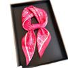 Women S Printed Cashew Pattern Silk Like Square Scarf For Sun Protection And Fashion