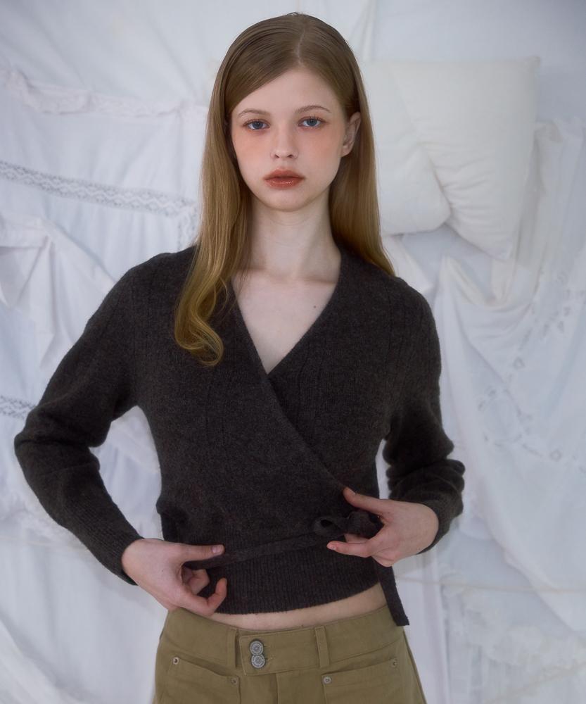 ROSEFRANTZ Muse Wrap Rib Knit [Brown]