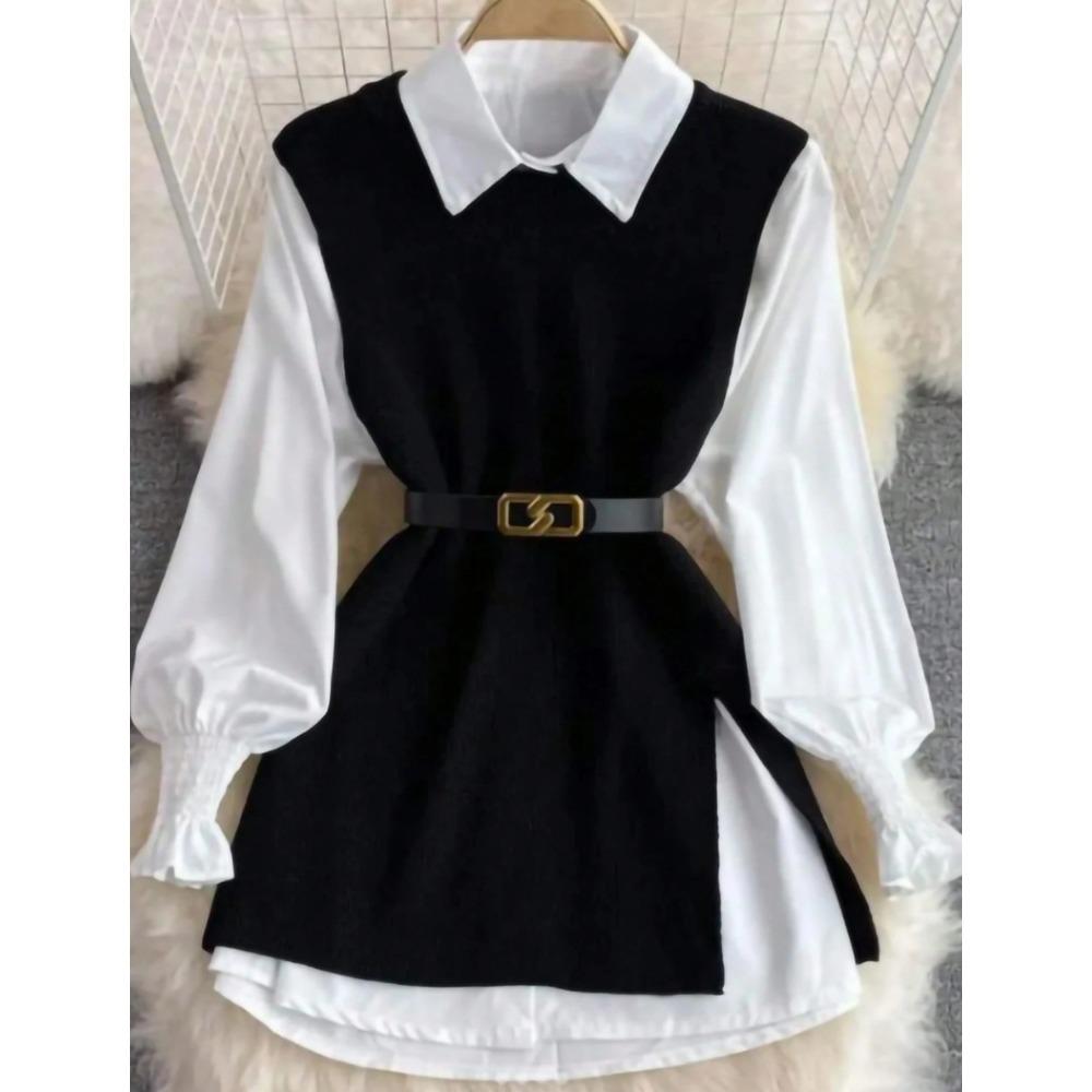 

HNXC Весенне-летний женский топ, свободный вязаный свитер-жилет для женщин L чёрный