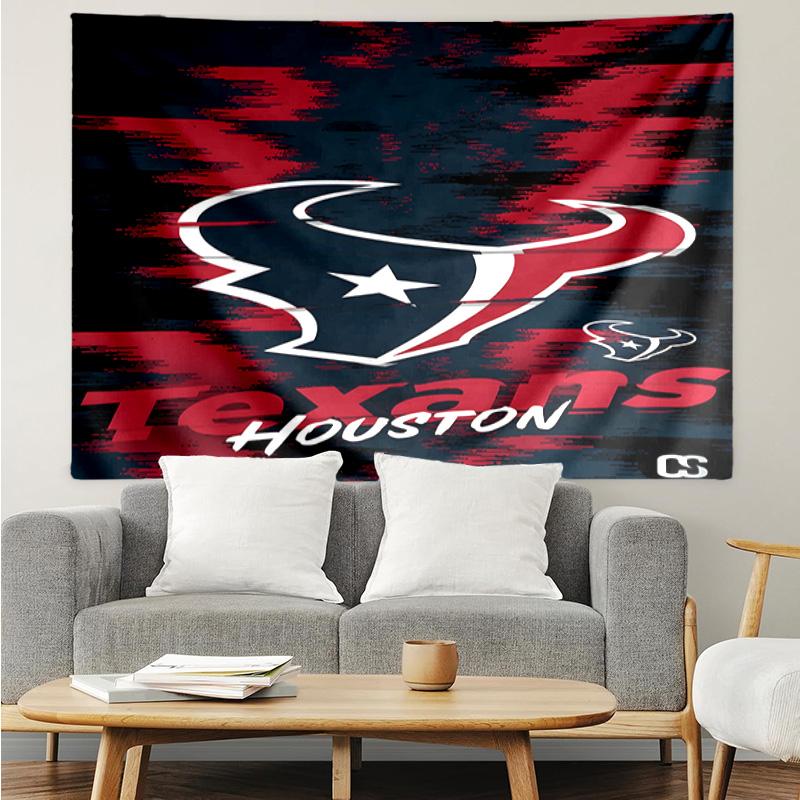 1PC Basketball Texans Logo Quick-Dry Tapestry, Unique Design Tapestry, Suitable for Bedroom,Livingroom, Playroom,Heartwarming Holiday Gifts