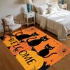 Halloween Black Cat Entry Door Mat Durable Carpets for Living Room Anti-slip Rugs for Bedroom Home Washroom Floor Mat Gift Rug