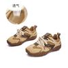 Leather Platform Women's Autumn New Color Matching Double Shoelaces Sports Dad Shoes Casual Women
