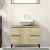 VidaXL Sink Cabinet Sonoma Oak 80x33x60 Cm Engineered Wood, Bathroom Sink Cabinet, Bathroom Sink Unit 849666