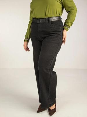 Jeans Femme Grande Taille Jambe Large - Style Européen Américain, Jambe Droite, Longueur Longue, Capacité 300 Jin