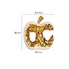 Gold Plated Hollow Apple Sculpture, Ceramic Crafts, Office Desktop Ornaments, Apple Model Sculptures, Living Room Decorations