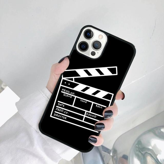 Film Movie Maker Clapper Board Phone Case Cover For iPhone 17 Air 15 Pro MAX 16 Plus 14 12 11 13 Coque