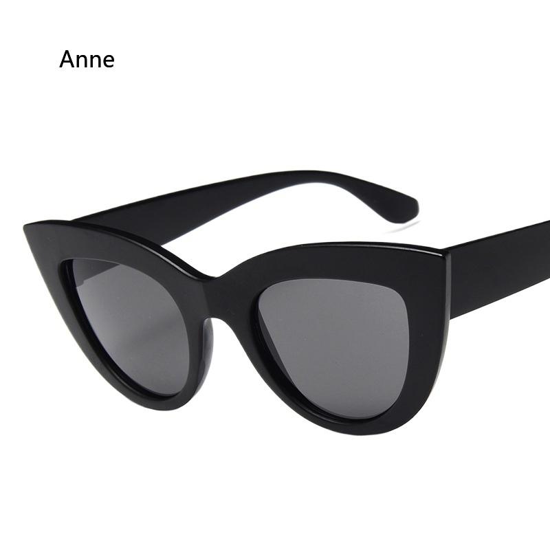 Vintage Cat Eye Sunglasses Woman  Designer Retro Sun Glasses Female Fashion Mirror Outdoor Shades Gradient Oculos De Sol