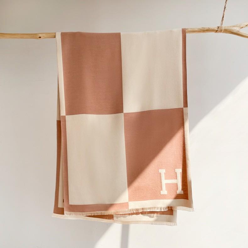 Korean-Style Houndstooth Faux Cashmere Scarf Shawl for Women - Thickened Double-Sided Winter Neck Warmer