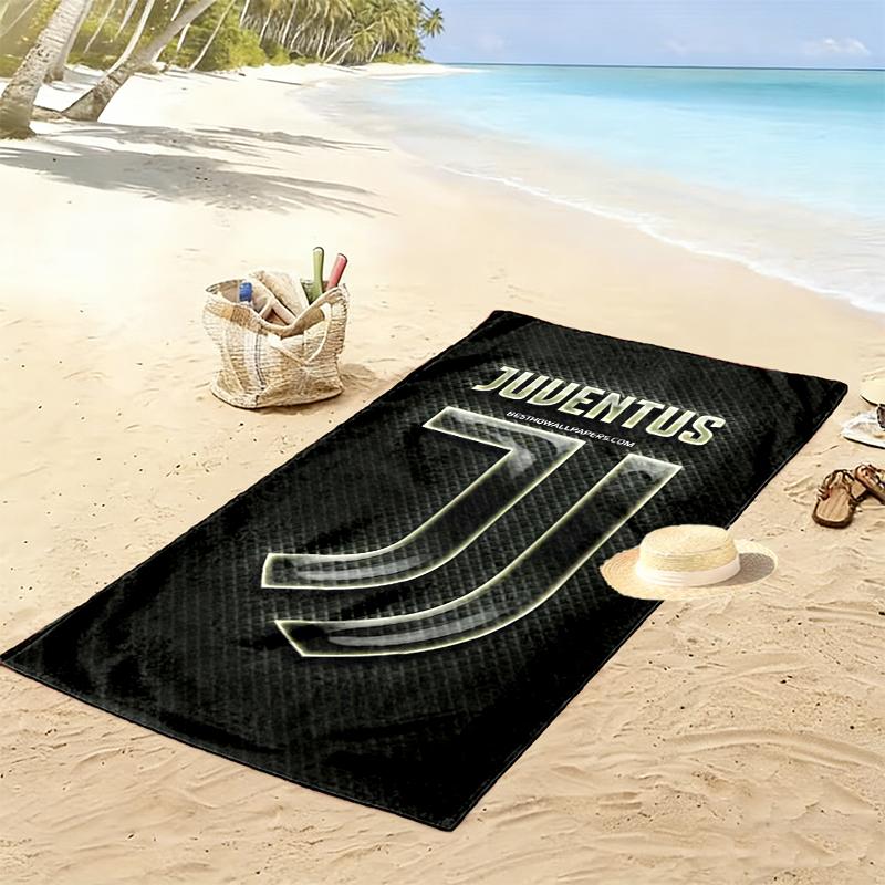 Asciugamano da Spiaggia Juventus Football Club Adatto per Viaggi, Attività all'Aperto, Piscine, Yoga, Surf, Campeggio, Escursionismo, Palestra