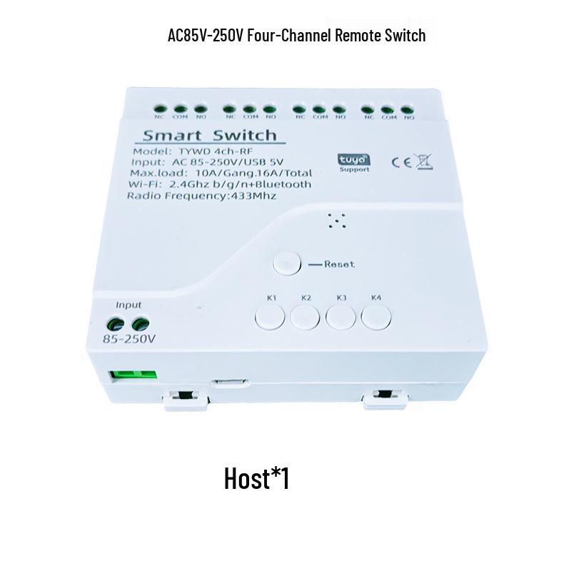 

Tuya WiFi 4-канальный умный переключатель и таймер 220 В RF7-32 В модуль