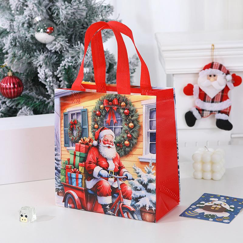 4Pcs Christmas Gift Bag Santa Non-Woven Bag Christmas Decorations For Home 2025 Xmas Navidad Noel Gifts  Year Packaging Bag