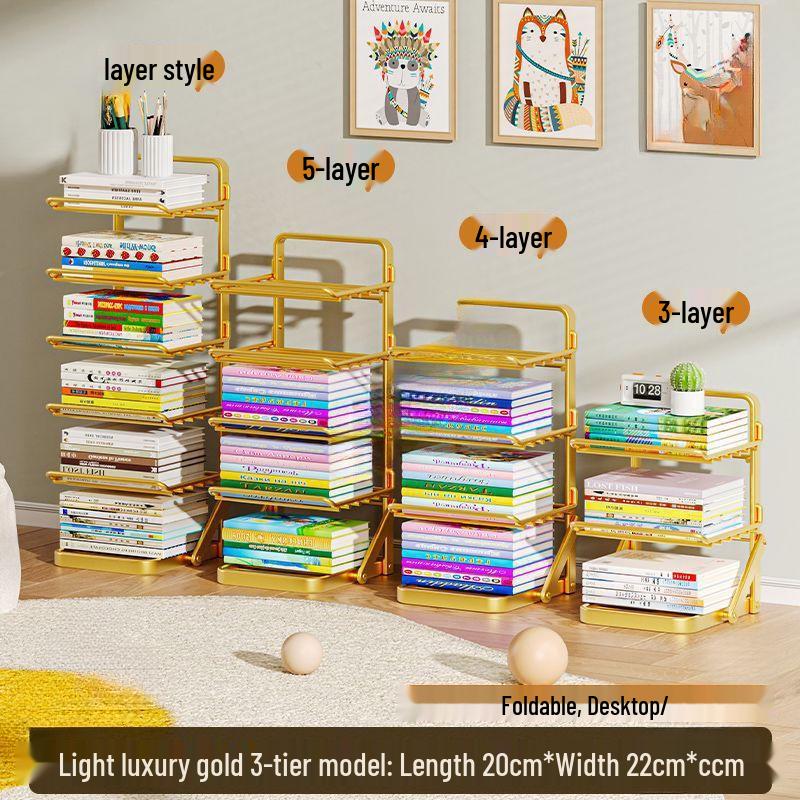Desktop Bookshelf and Document Organizer for Office 3-Tier 29.5cm Height, Upgraded