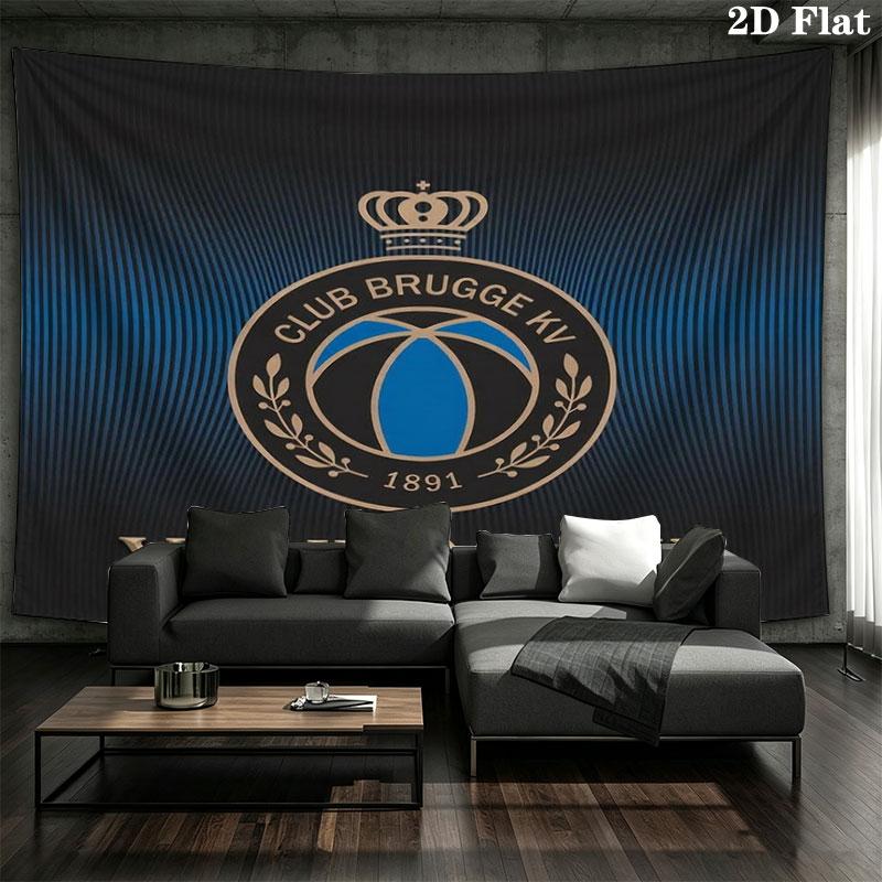Club Brugge KV Custom Name Wall Tapestry Aesthetic Wall Hanging Printed Fabric Blanket Decorative Tapestries for Bedroom Living Room Home Decor