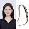 Fascia Stampa Leopardo Fascia in Resina con Denti Antiscivolo Design Sottile Effetto Guscio di Tartaruga Retrò Cerchietto per Lavare il Viso Trucco Capelli