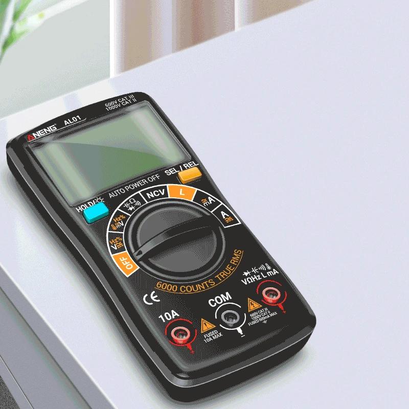 ANENG AL01 Inductance Digital Multimeters True RMS NCV Handheld 6000 Counts Tester AC/DC Votage Current Resistance Ohm Tool
