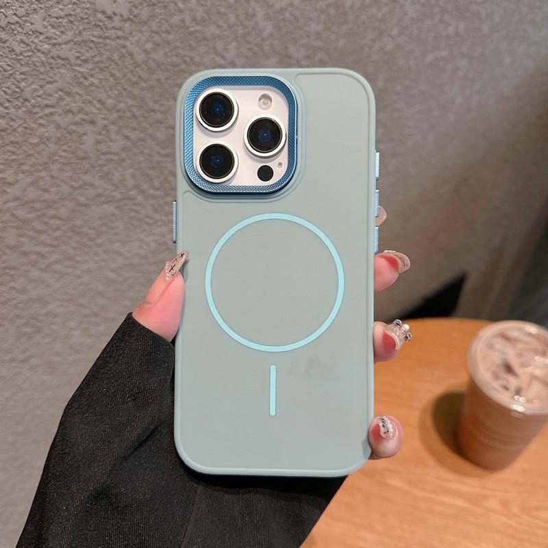 Applicable To IPhone16PROMAX Official Fine Magnetic Suction Phone Case Apple 15 Threaded Lens 14 Anti-fall Protection Case