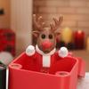 1/2/4Pcs Christmas Middle Finger In A Box Ornament Pop-up Santa Claus Reindeer Snowman Box Desktop Decoration Tricky Props Gag Prank Gift